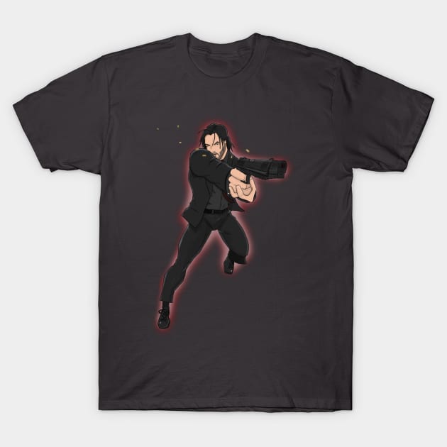 John Wick anime T-Shirt by Deadpoolinc